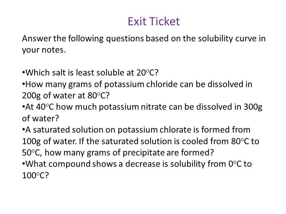 The Solubility Curve of Potassium Nitrate Experiment Report Essay Sample